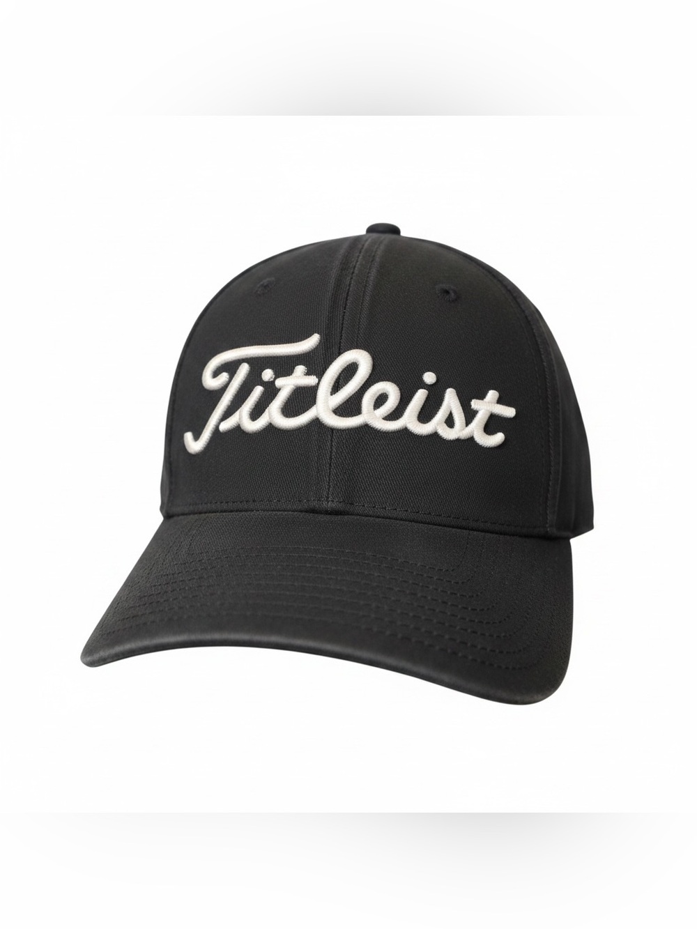 Titleist Black Hat with White Script Branding